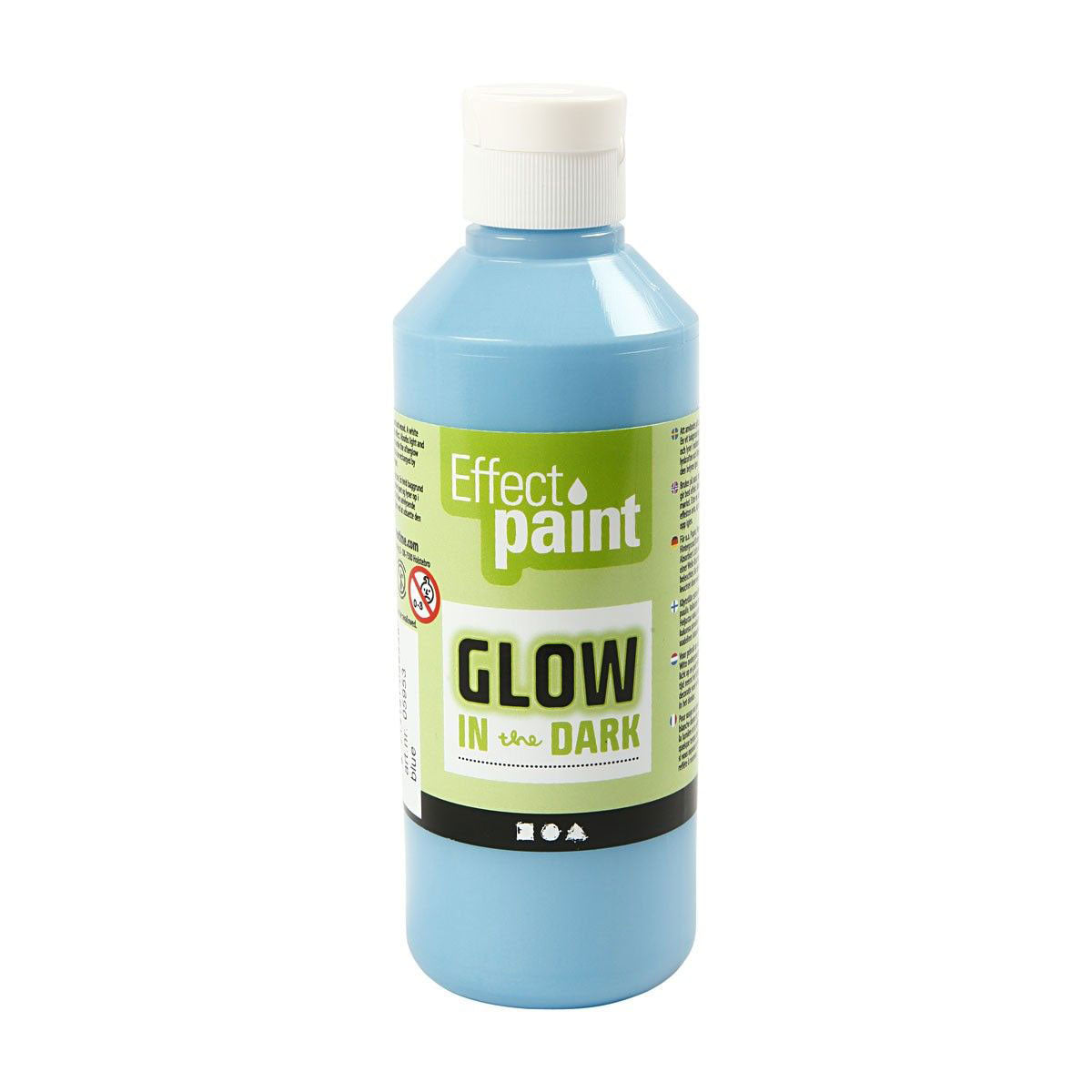 Creativ Company Glow in the Dark Verf Lichtblauw, 250ml