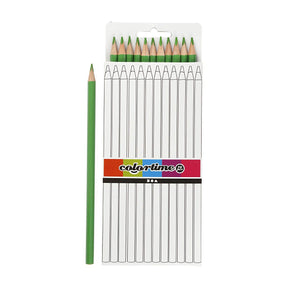 Creativ company driehoekige kleurpotloden - lichtgroen, 12st.