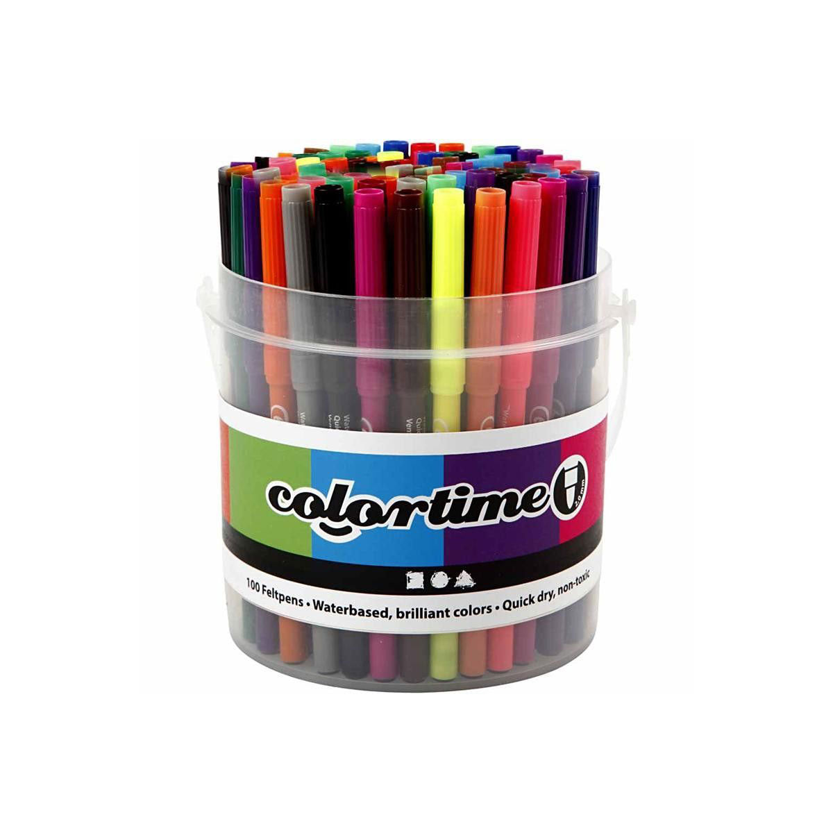 Creativ company emmer met 100 stiften, 18 kleuren