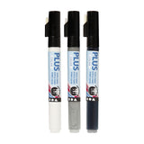 Acrylverf Marker Set - Black, Off White, Rain Grey, 3st.