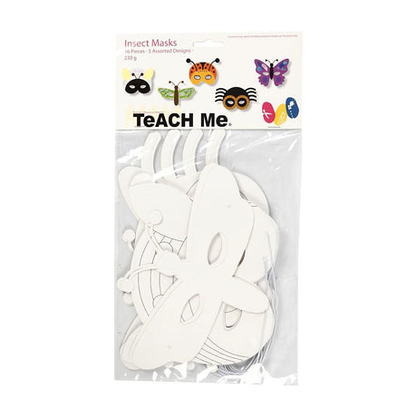 Creotime insectenmaskers karton, 16st.