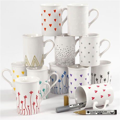 Creativ company https: www.cchobby.nl glas-porseleinstiften-lijndikte-1-2-mm-semi-dekkend-diverse-kleuren-12-stuk-1-doos