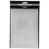 Creativ company opstrijkfolie glitter zilver, a5