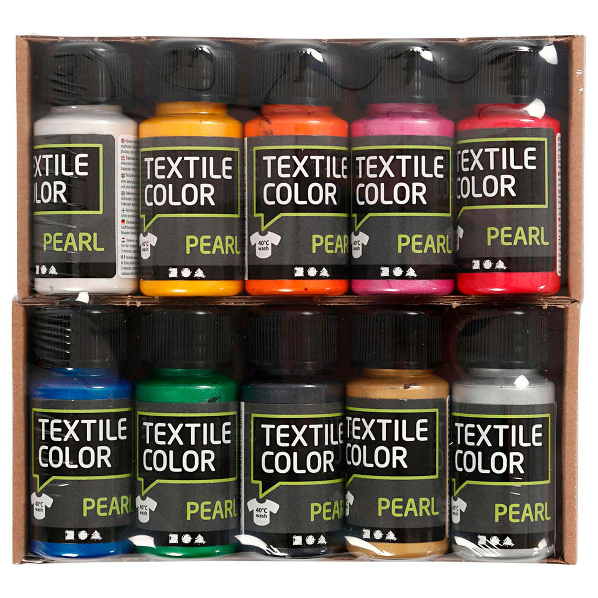 Creativ Company Textielverf Kleuren, 10x50ml.