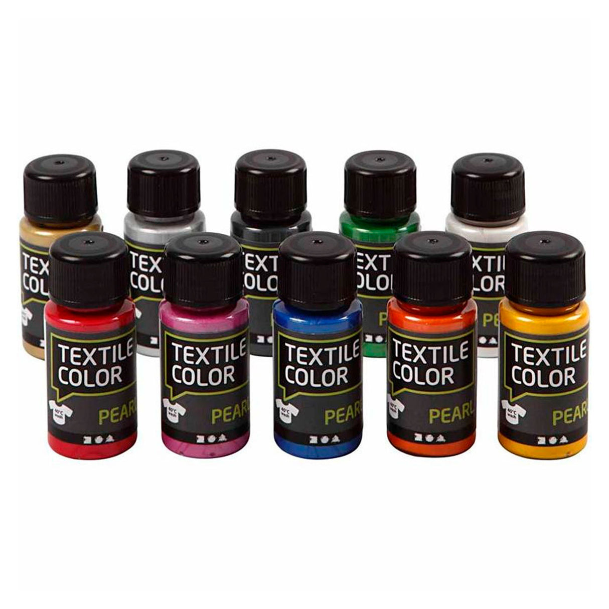 Creativ Company Textielverf Kleuren, 10x50ml.