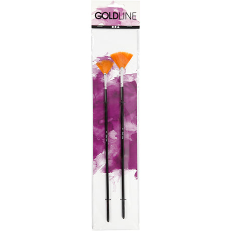 Creativ company gold line waaierpenselen, 2st.