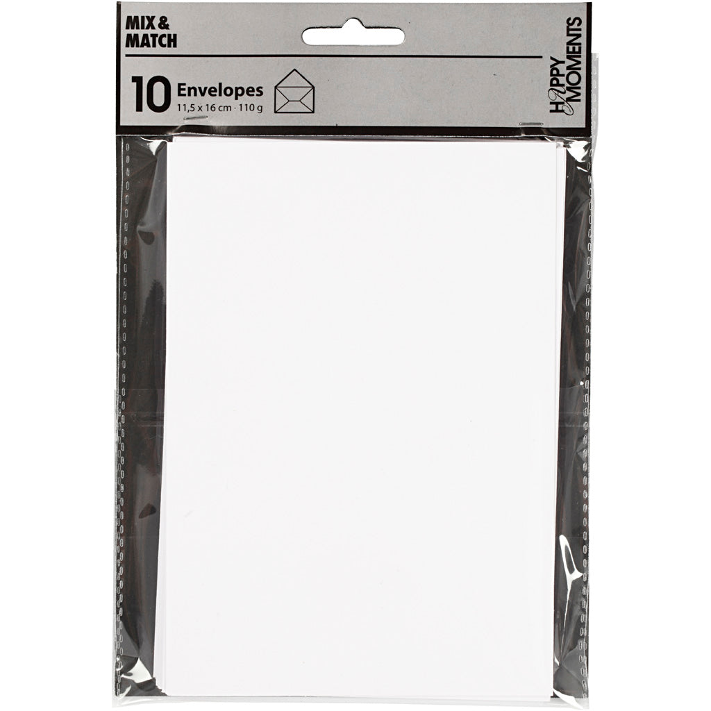 Creativ company envelop wit 110gr, 10st.
