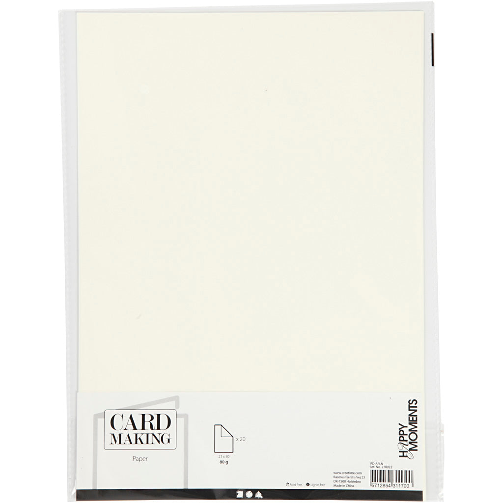 Creativ Company Papier Off-White A4 80gr, 20st.