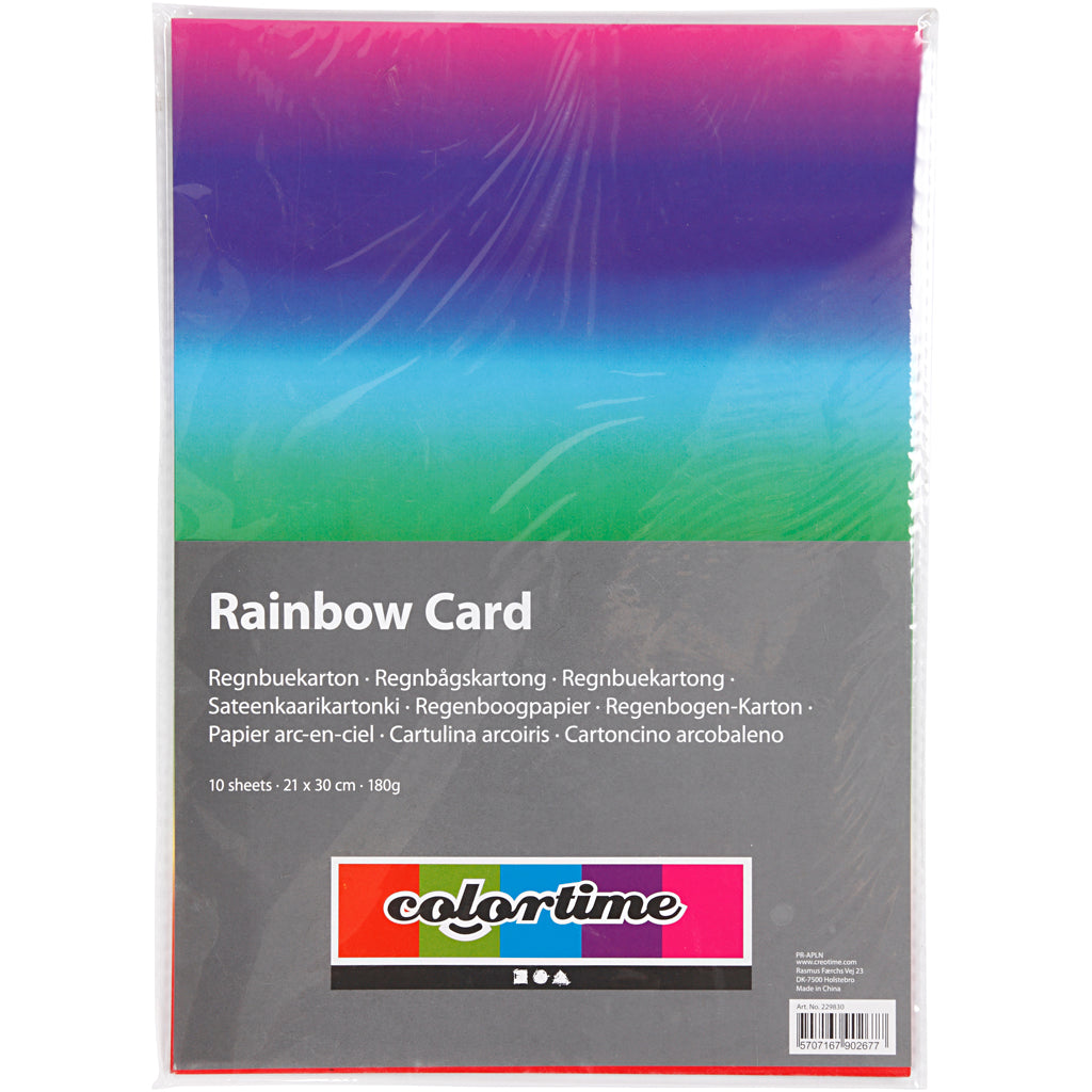 Creativ Company Regenboogpapier A4 180gr, 10 Vellen