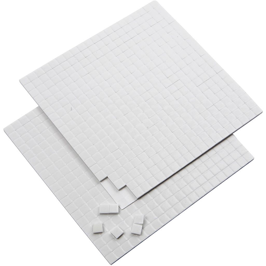 Creativ company 3d foam pads wit 5x5x2mm, 2 vellen