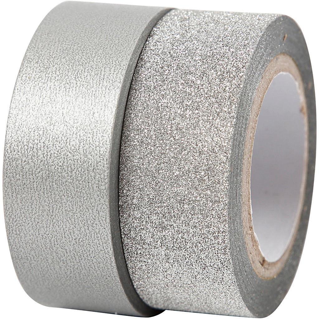 Creativ Company Masking Tape Zilver 2m, 2st.