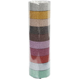 Creativ company glitter tape kleur,10st.