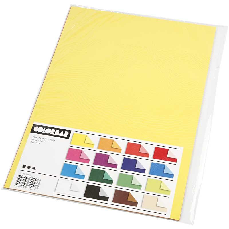 Creativ company http: www.cchobby.nl color-bar-papier-a4-vel-210x297-mm-100-gr-16-div-vellen-1-doos