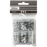 Creativ Company Glitter en Pailletten Zilver, 6x5gr