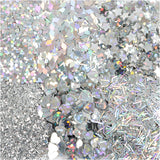 Creativ Company Glitter en Pailletten Zilver, 6x5gr