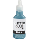 Creativ company glitterlijm lichtblauw, 25ml