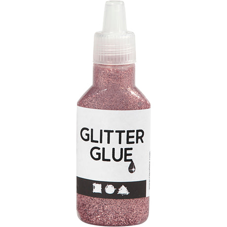 Creativ company glitterlijm roze, 25ml