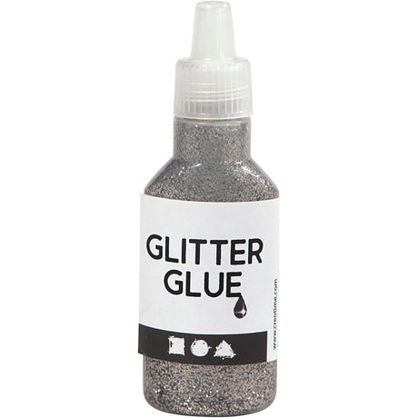 Creativ company glitterlijm zilver, 25ml