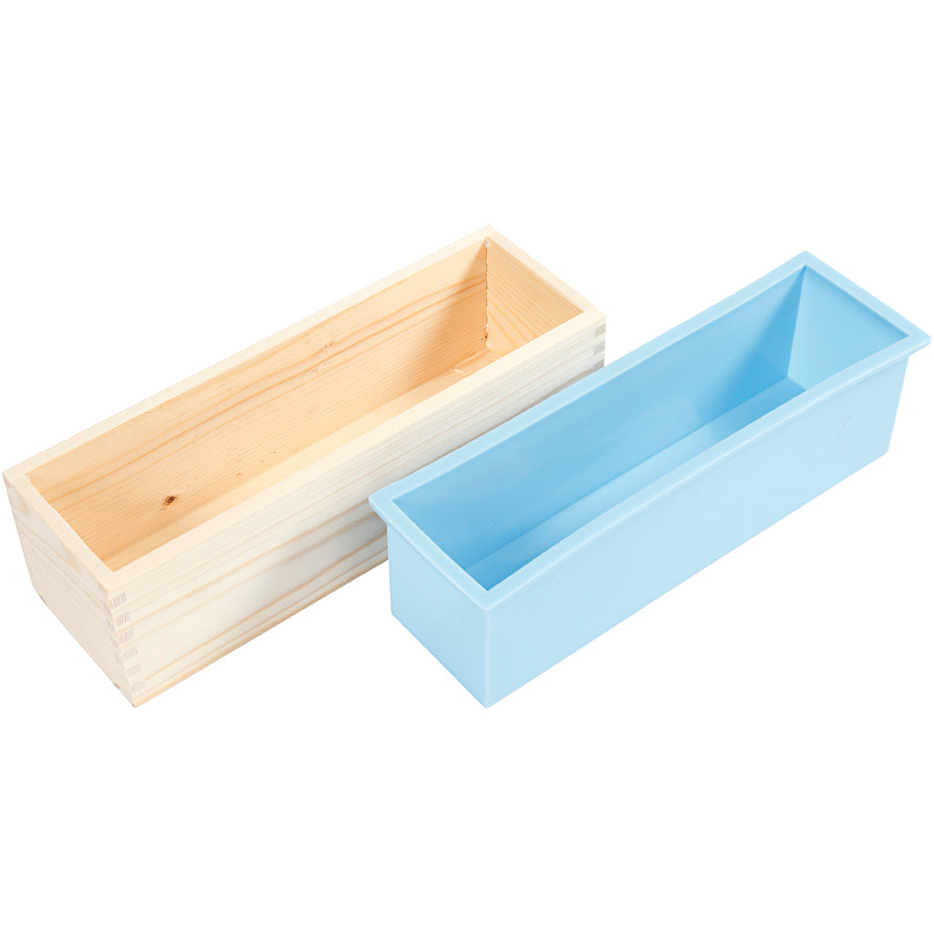 Creativ company silicone vorm in een houten box, 1500ml