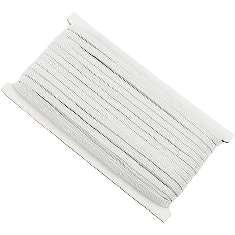 Creativ company elastiek dikte 6mm wit, 50m