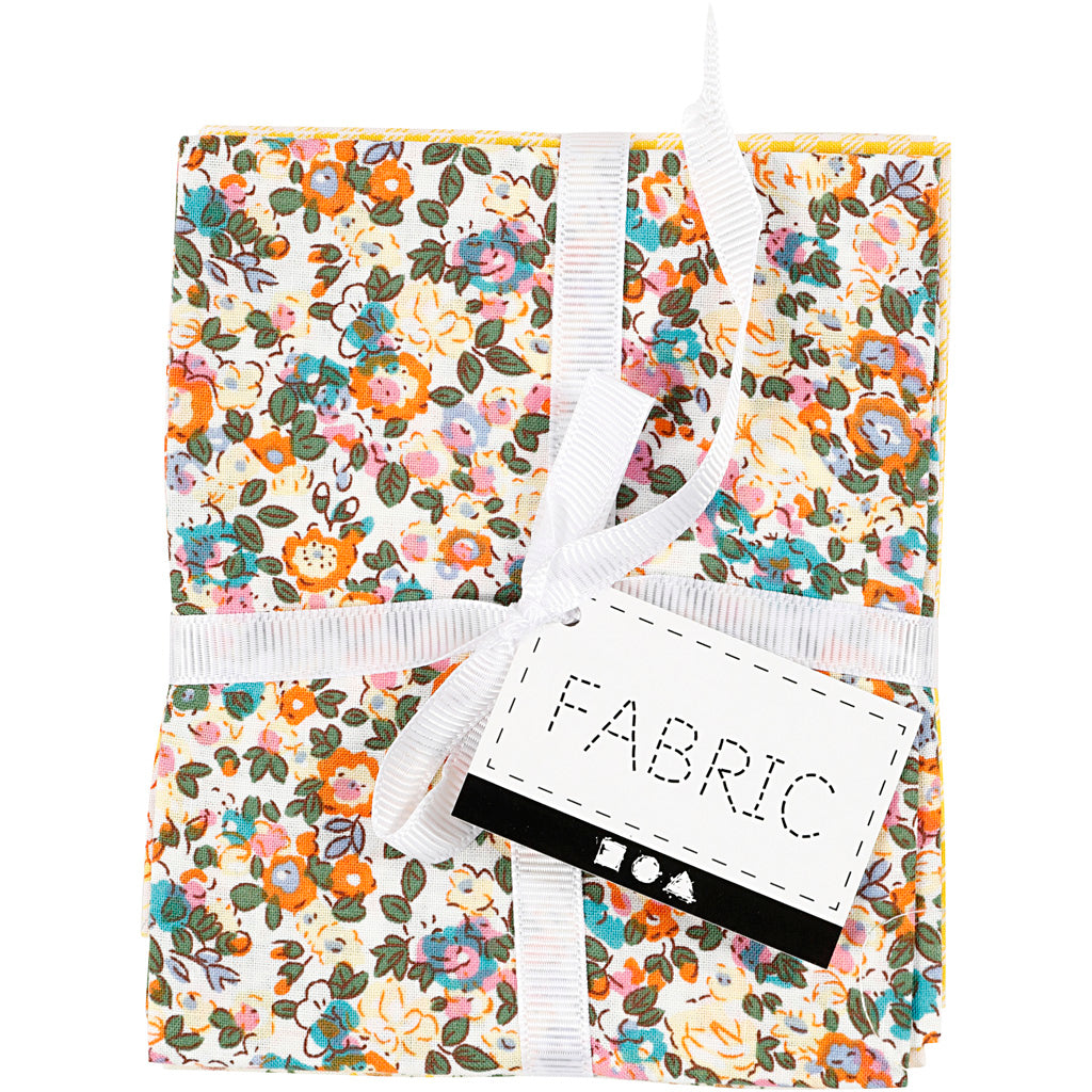 Creativ company patchwork stof geel 45x55cm, 4st.