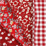Creativ company patchwork stof rood 45x55cm, 4st.