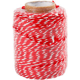 Creativ company katoenkoord rood wit, 50m