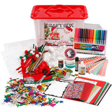 Creativ company hobbybox rood met creatieve materialen