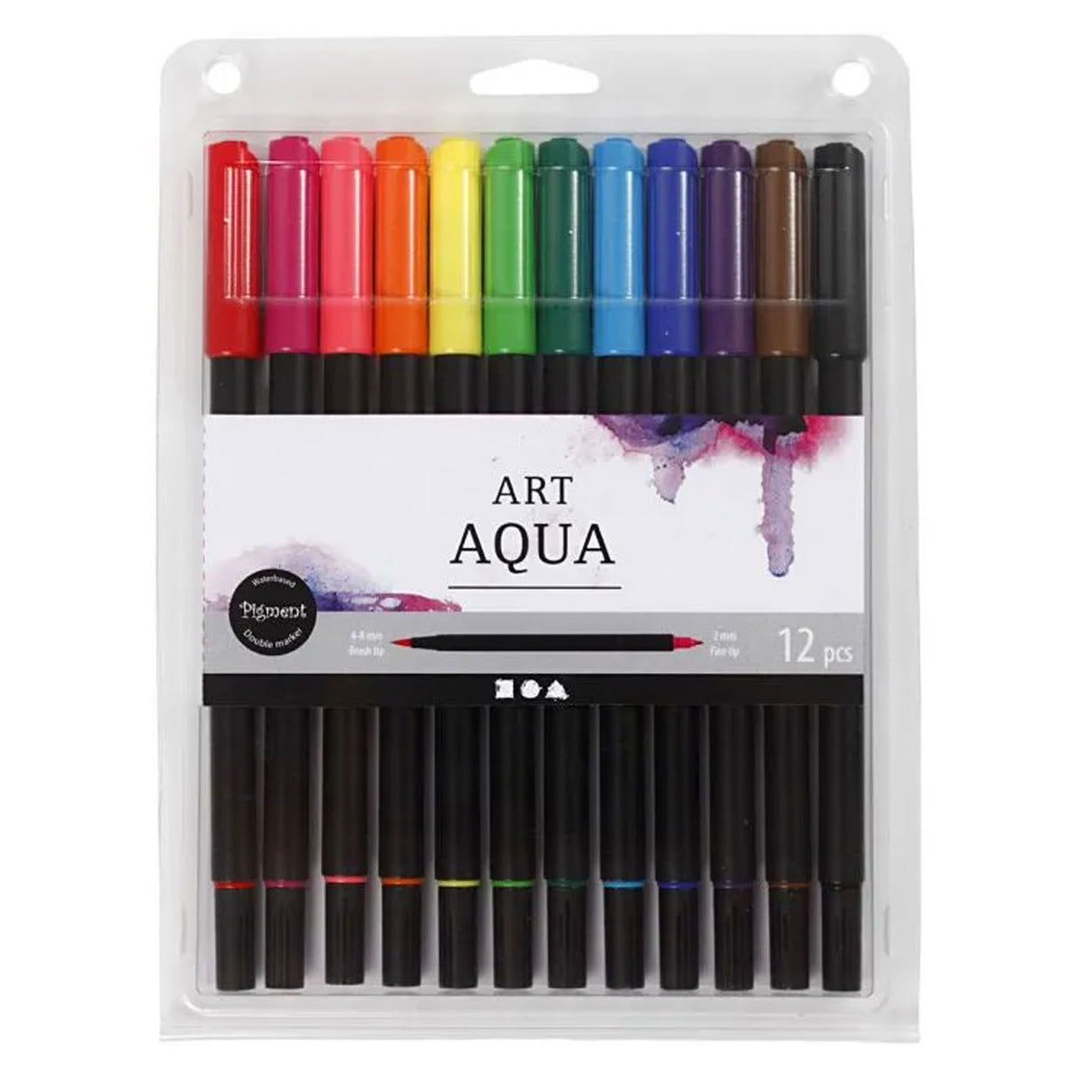 Creativ Company Aquarel Marker Standaard Kleuren, 12st.