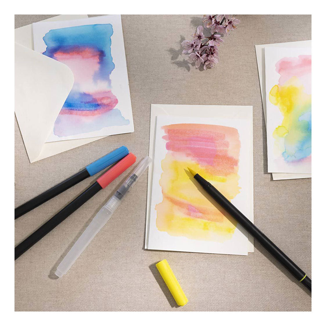 Creative company dubbelzijdige aquarel marker standaard kleuren, 12st.