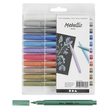Creativ company metallic markers, 12st.