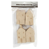 Creativ company huisjes van papiermache, 4st.