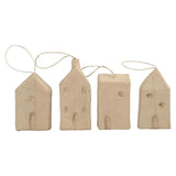 Creativ company huisjes van papiermache, 4st.