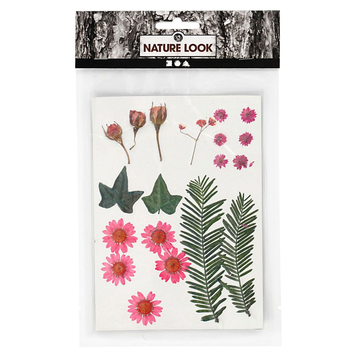 Creativ company http: www.cchobby.nl gedroogde-bloemen-en-bladeren-ca-19-stuk-lichtrood-1-doos