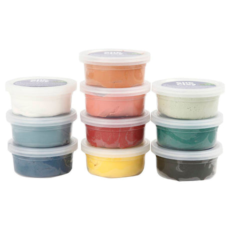 Creativ company silk clay, pastelkleuren, 10dlg.