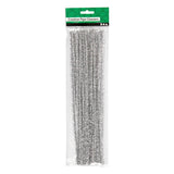 Creativ company http: www.cchobby.nl chenille-l-30-cm-dikte-6-mm-glitter-zilver-24-stuk-1-doos