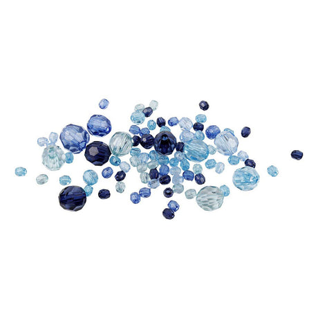 Creativ Company Facetkralen Mix Blauw Harmonie, 45 gram