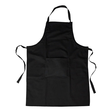 Creativ company katoenen schort zwart met vak, 89x66cm