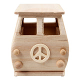 Creativ company houten mini bus, 17x10x13cm