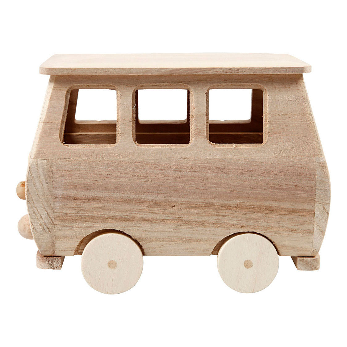 Creativ company houten mini bus, 17x10x13cm