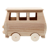 Creativ company houten mini bus, 17x10x13cm