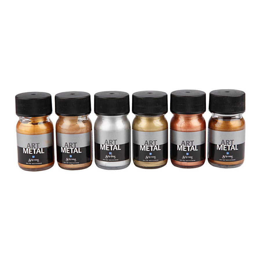 Creativ Company Hobbyverf Metallic Kleuren, 6x30ml