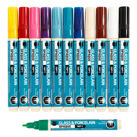 Creativ company https: www.cchobby.nl glas-en-porseleinstift-lijndikte-2-4-mm-dekkend-diverse-kleuren-12-stuk-1-doos