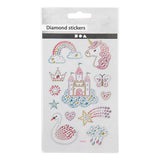 Creativ company diamant stickers eenhoorn, 1 vel