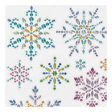 Creativ company diamond stickers - ijskristallen - winter thema stickers - zelfklevende strass stickers - luxe glitter knutselstickers - creatieve versiering - 1 vel