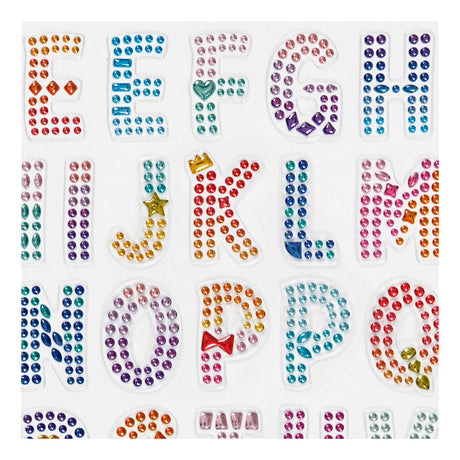 Creativ company diamant stickers alfabet, 1 vel