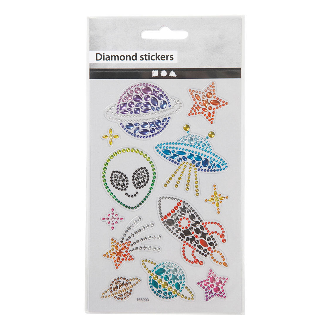 Creativ Company Diamant Stickers Ruimte, 1 Vel