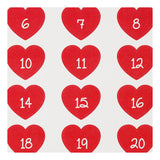Creativ company stickers hart met cijfer, 1 vel
