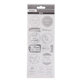 Creativ company stickers zilver thank you, 1 vel