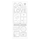 Creativ company stickers zilver love, 1 vel